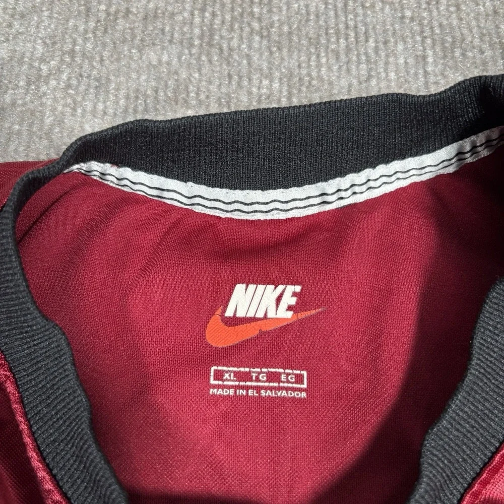 Vintage 90s Nike Jersey Shirt Mens XL Long Sleeve Red Striped‎ Distressed Skater